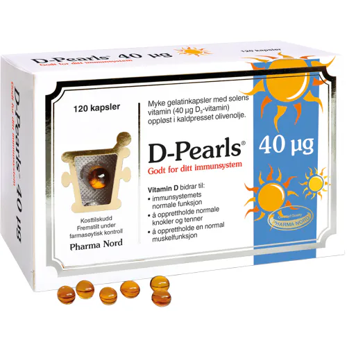 Bio-D-Pearls 40 µg Kapsler 120 stk