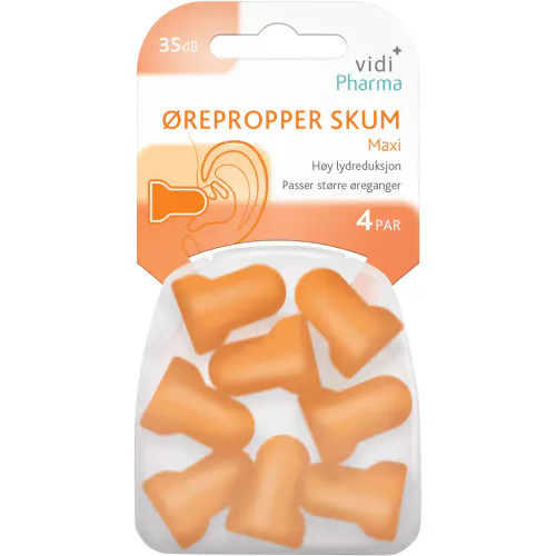 Vidi Pharma Ørepropper Skum Maxi 4 par