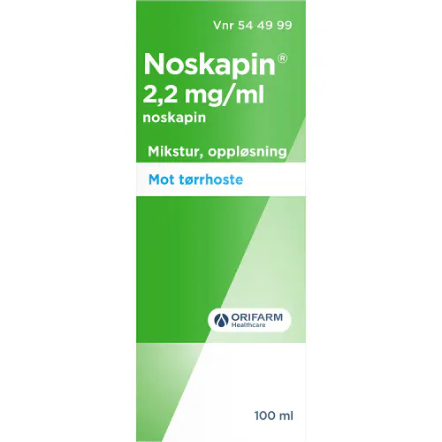 Noskapin 2,2 mg/ml Hostemikstur 100 ml