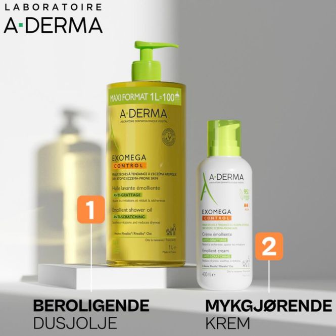 Hovedbilde A-Derma Exomega Control Shower Oil 1000 ml