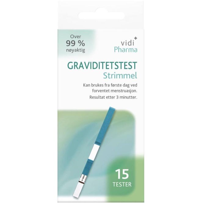 Hovedbilde Vidi Pharma Graviditetstest Strimmel 15 stk