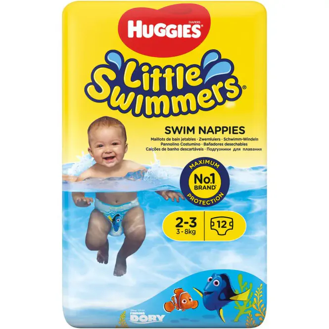 Hovedbilde Little Swimmers Svømmebleier 3-8 kg 12 stk