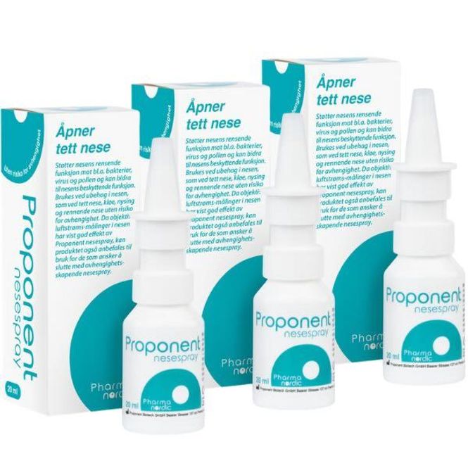 Hovedbilde Proponent Nesespray Megapack - 3 x 20 ml