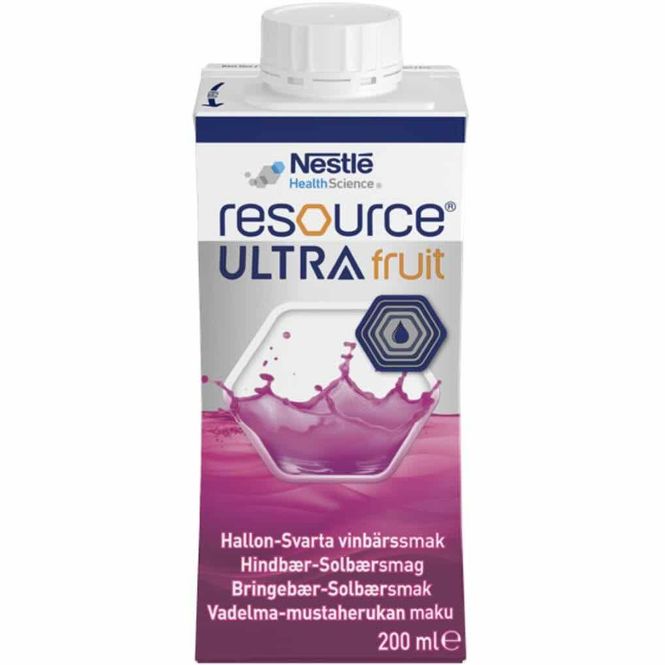 Hovedbilde Resource Ultra Fruit Næringsdrikk Bringebær & Solbær 4x200 ml