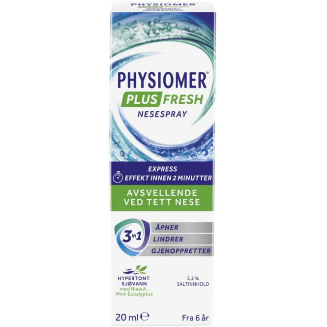 Hovedbilde Physiomer Nesespray Plus Fresh Express 2,2% 20 ml