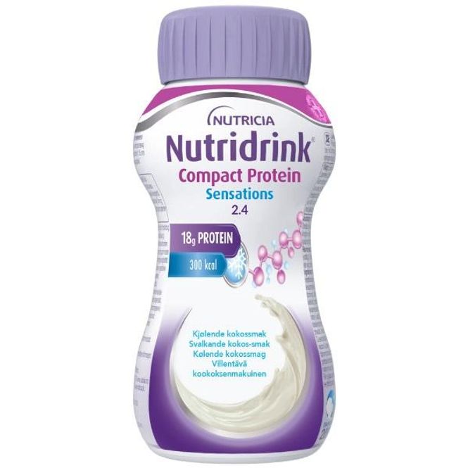 Hovedbilde Nutridrink Compact Protein Sensations Kjølende Kokos 4x125 ml 