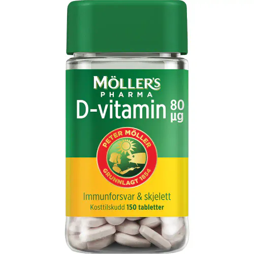 Møllers Pharma D-Vitamin 80 µg Tabletter 150 stk