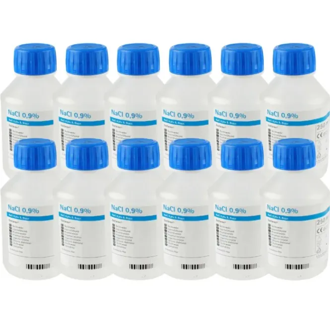 Hovedbilde Natriumklorid 0,9 % Skyllevæske Ecotainer Helleflaske 12 x 250 ml