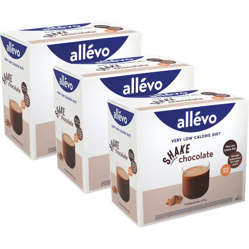 Allevo VLCD Shake Chocolate Megapack - 3 x 15 porsjoner