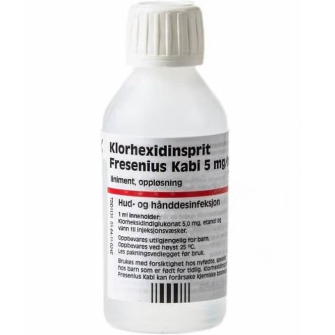 Hovedbilde Klorhexidinsprit Liniment 5mg/ml 125 ml 