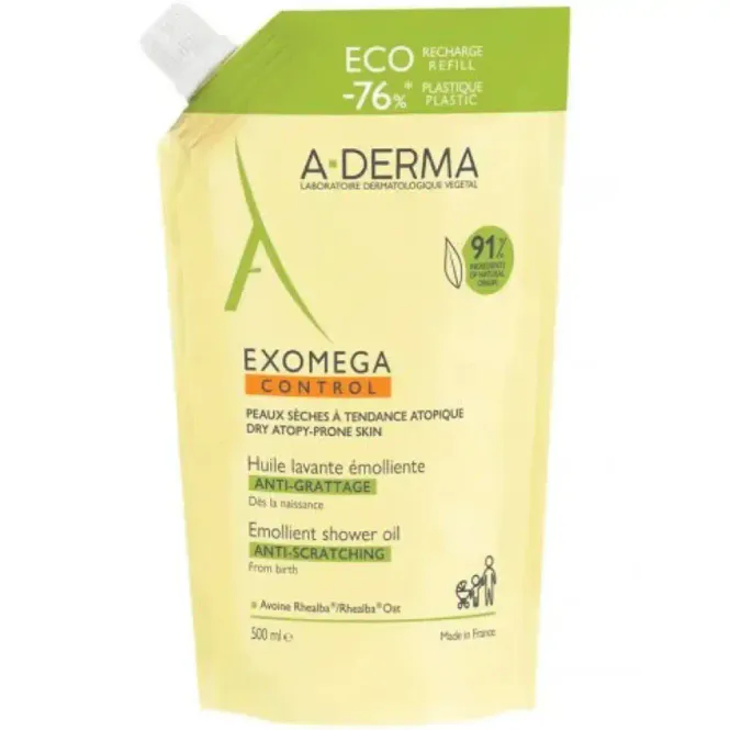 Hovedbilde A-Derma Exomega Control Shower Oil Eco-Refill 500 ml