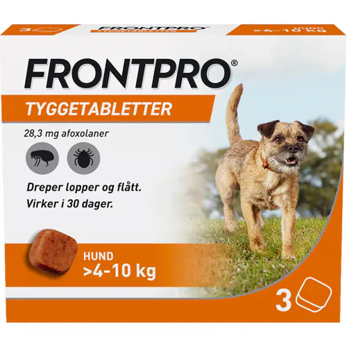 Frontpro Vet 28,3 mg Hund 4-10 kg Tyggetabletter 3 stk