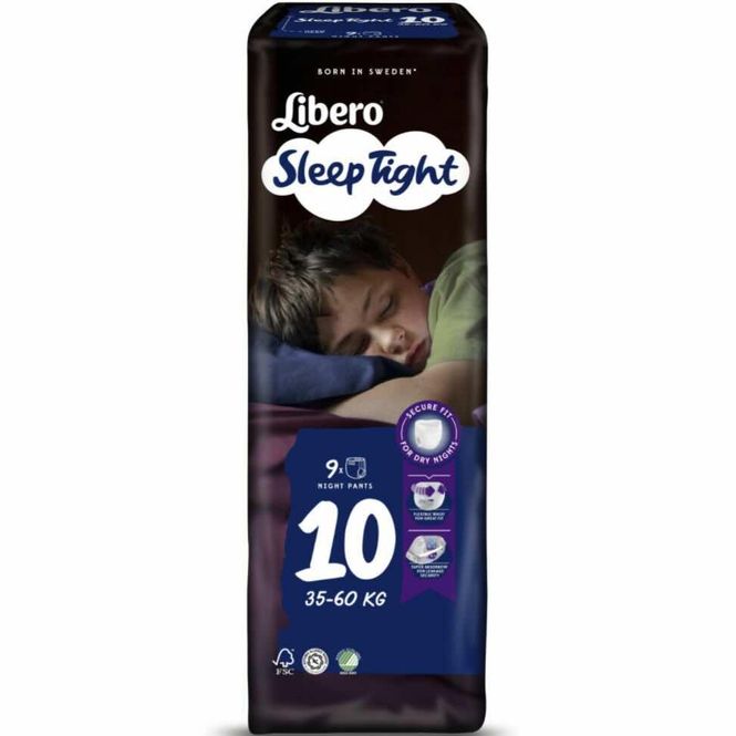 Hovedbilde Libero Sleep Tight 10 Nattbleie 35/60 kg 9 stk
