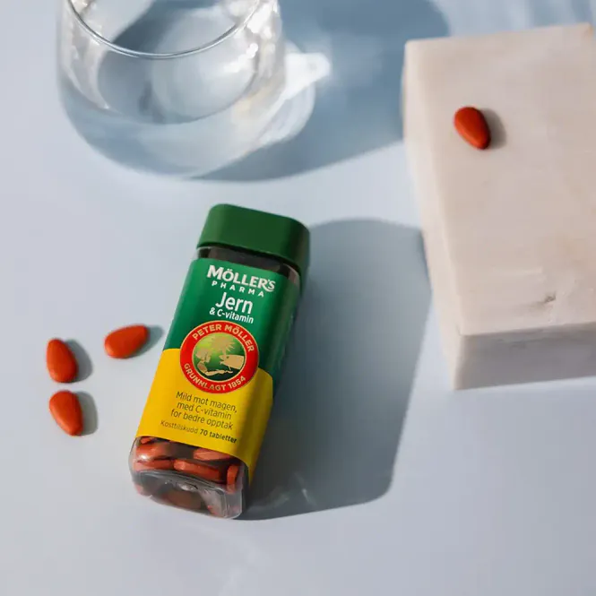 Hovedbilde Møllers Pharma Jern & C-vitamin Tabletter 70 stk