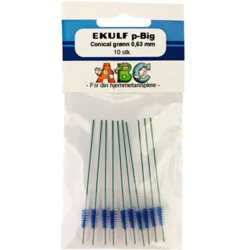 Ekulf P-Big Conical 0,63 mm Grønn 10 stk
