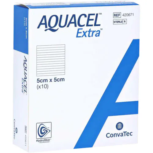 Aquacel Extra Bandasje 5 x 5 cm 10 stk