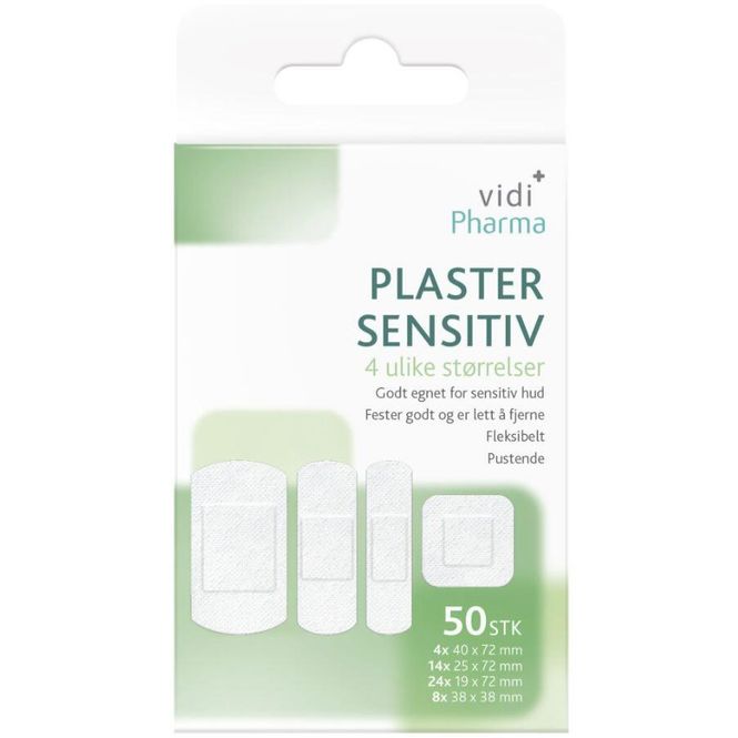 Hovedbilde Vidi Pharma Plaster Sensitiv Mix 50 stk