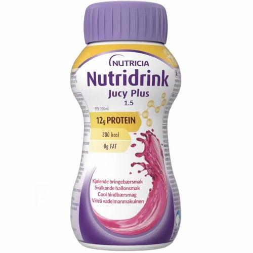 Nutridrink Jucy Plus Bringebær 4 x 200 ml