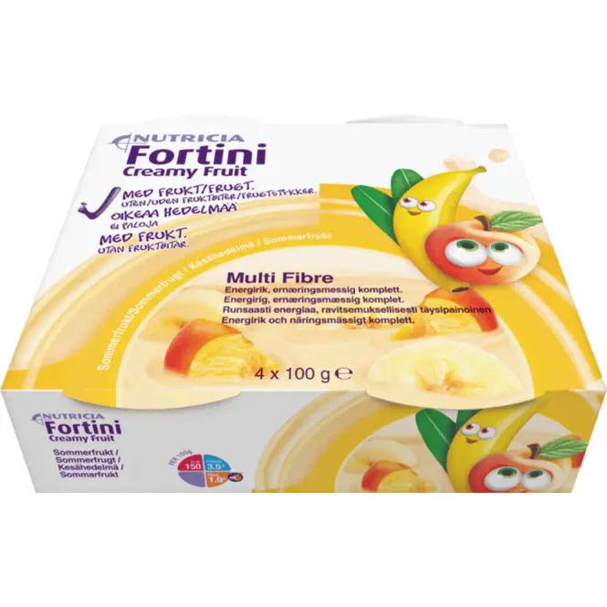 Hovedbilde Fortini Creamy Fruit Sommerfrukt 4 x 100 ml