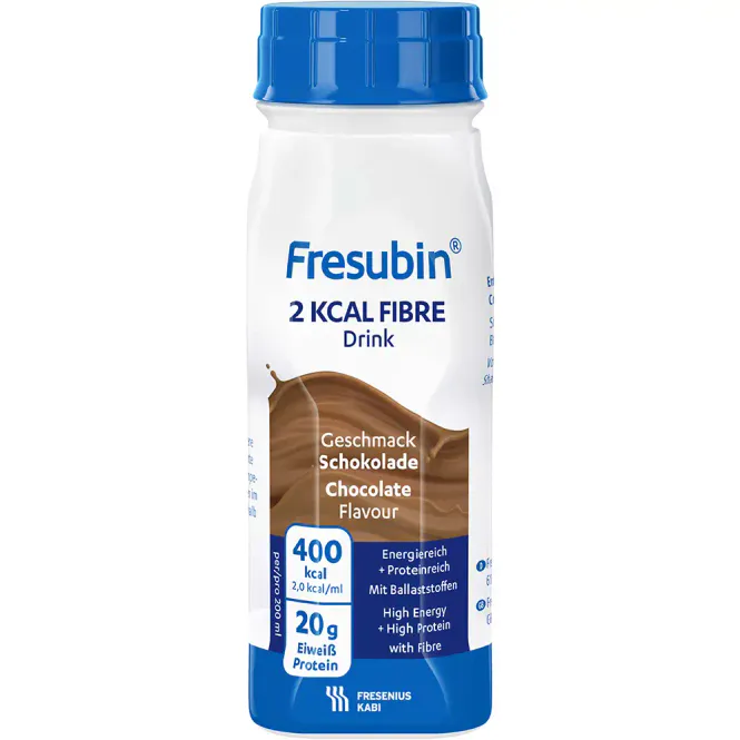Hovedbilde Fresubin 2 kcal Fibre Drink Sjokolade 4 x 200 ml
