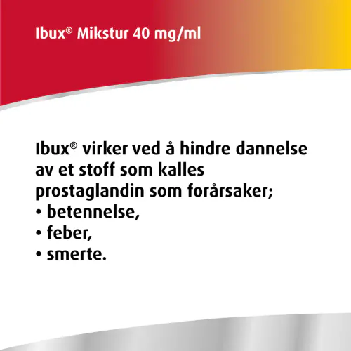 Ibux Mikstur 40 mg/ml Jordbær 100 ml