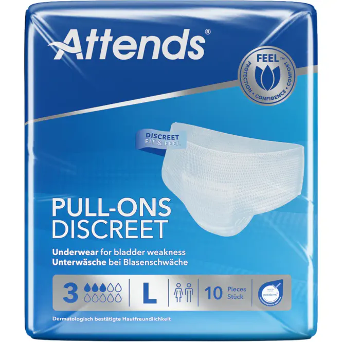 Hovedbilde Attends Pull-Ons Discreet 3 L Buksebleier 10 stk