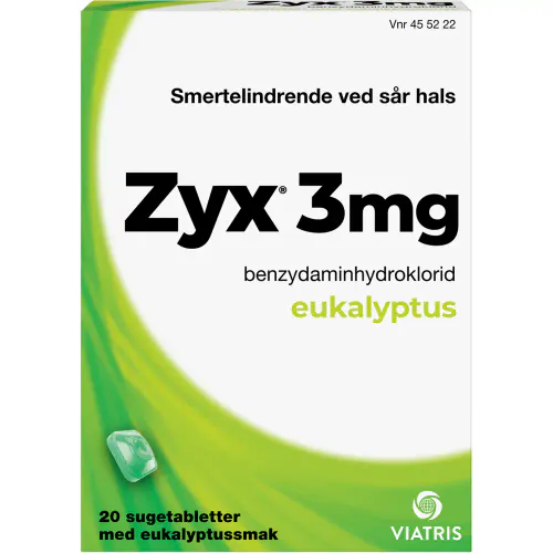 Zyx 3 mg Sugetabletter Eukalyptus 20 stk