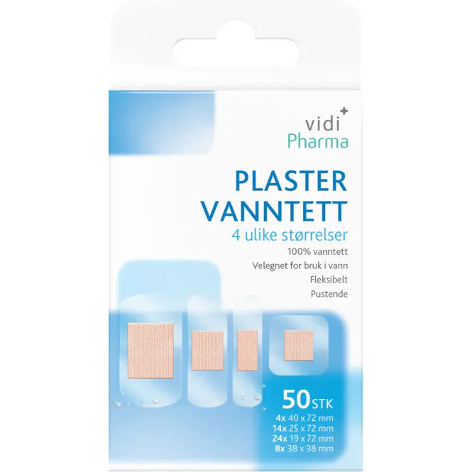 Hovedbilde Vidi Pharma Plaster Vanntett Mix 50 stk
