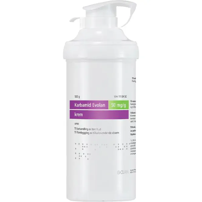 Hovedbilde Karbamid Evolan Krem 50mg/g 500 g  