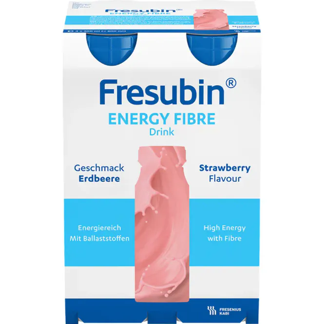 Hovedbilde Fresubin Energy Fibre Drink Jordbær 4 x 200 ml