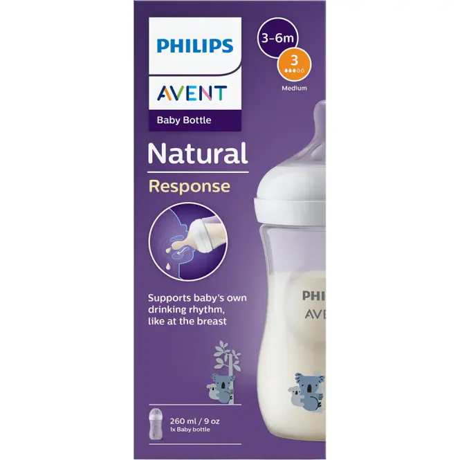 Hovedbilde Avent Natural Response Baby Bottle Koala 260 ml