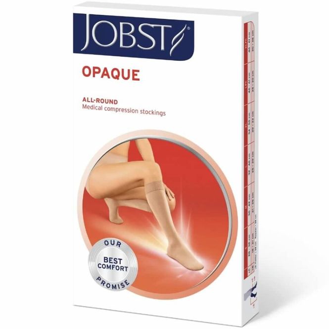 Hovedbilde JOBST Opaque K1 Knestrømpe Sort L 1 par