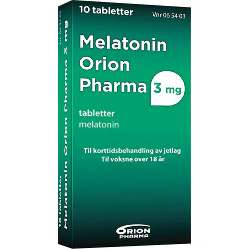 Melatonin Orion Pharma 3 mg Tabletter 10 stk