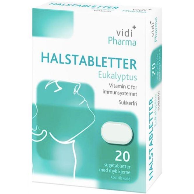 Hovedbilde Vidi Pharma Halstabletter Eukalyptus 20 stk