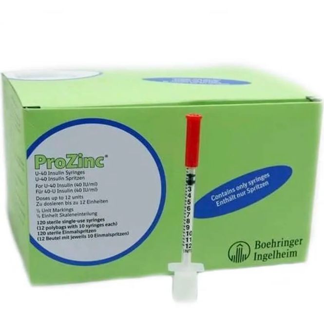 Hovedbilde Prozinc U-40 Insulinsprøyter Til Dyr 0,3 ml 120 stk
