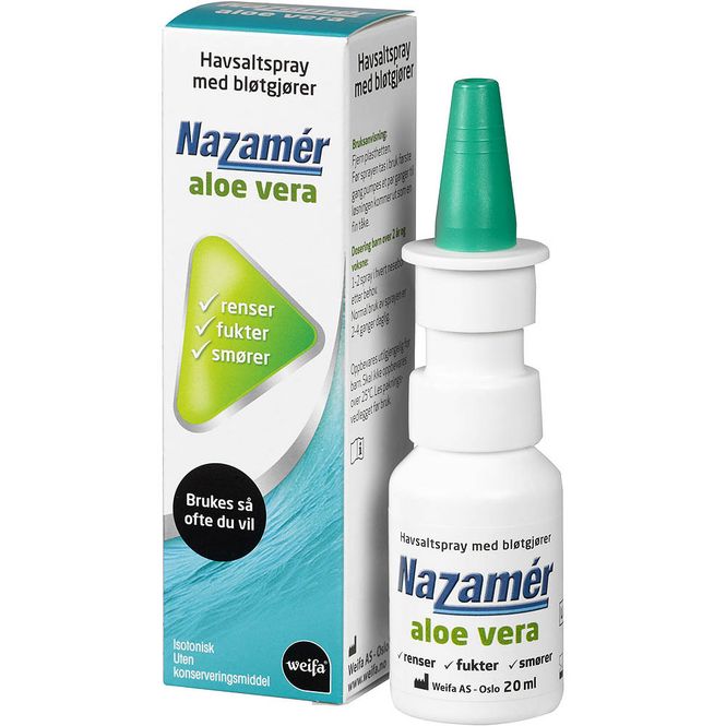 Hovedbilde Nazamer Aloe Vera Saltvannsspray 20 ml