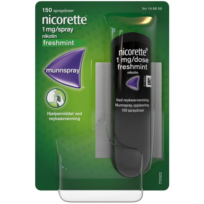 Hovedbilde Nicorette Munnspray 1 mg/dose Freshmint 150 doser