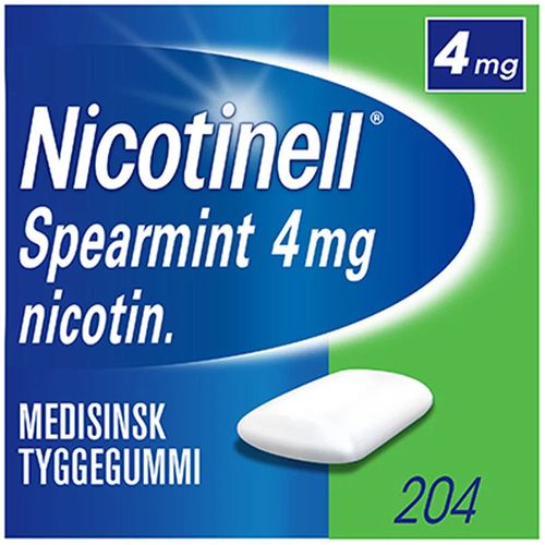 Nicotinell Tyggegummi 4 mg Spearmint 204 stk