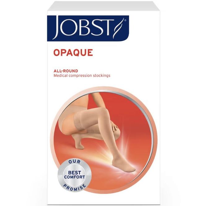 Hovedbilde JOBST Opaque K1 Lårstrømpe Sort M 1 par