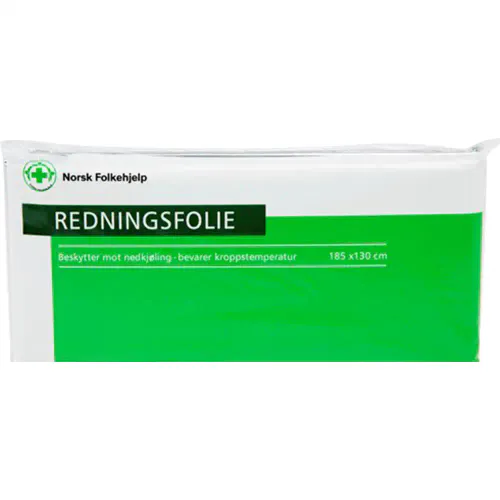 Norsk Folkehjelp Redningsfolie 185 x 130 mm 1 stk