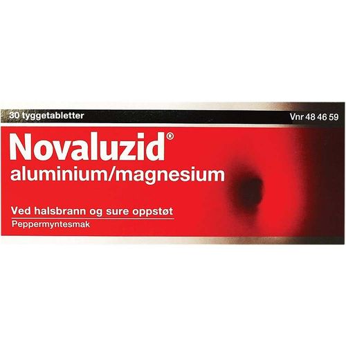 Novaluzid Tyggetabletter Peppermyntesmak 30 stk