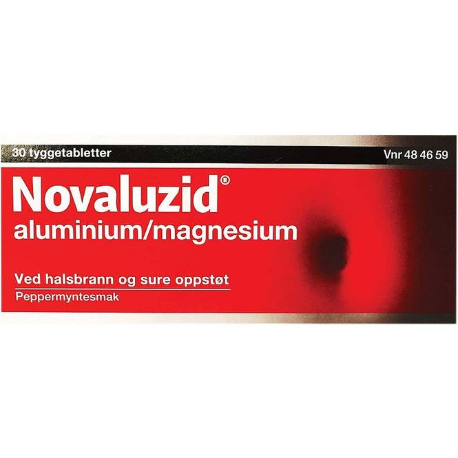Hovedbilde Novaluzid Tyggetabletter Peppermyntesmak 30 stk