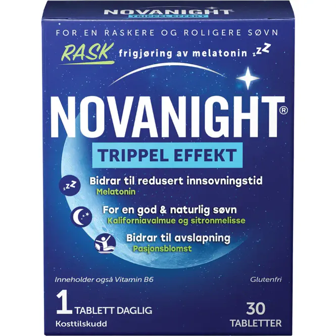Hovedbilde Novanight Trippel Effekt Tabletter 30 stk