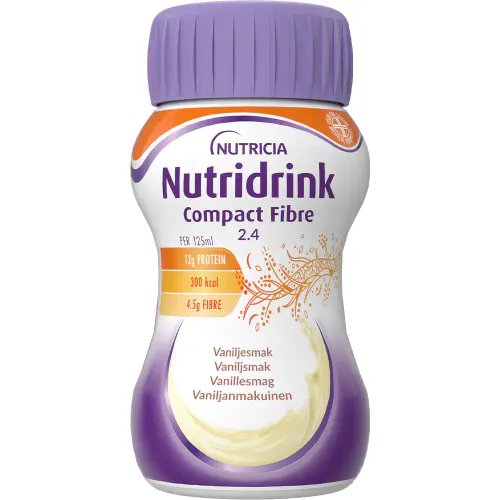 Nutridrink Compact Fibre 2,4 kcal Vanilje 4 x 125 ml