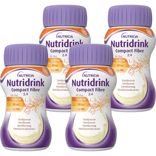 Nutridrink Compact Fibre 2,4 kcal Vanilje 4 x 125 ml