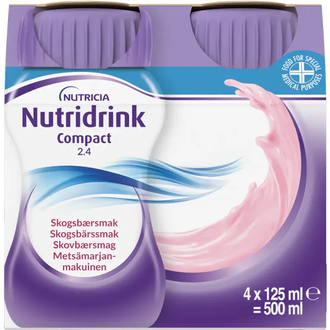 Hovedbilde Nutridrink Compact Næringsdrikk Skogsbær 4 x 125 ml
