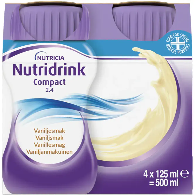 Hovedbilde Nutridrink Compact Næringsdrikk Vanilje 4 x 125 ml