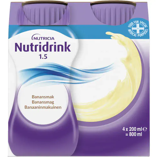 Nutridrink Næringsdrikk Banan 4 x 200 ml