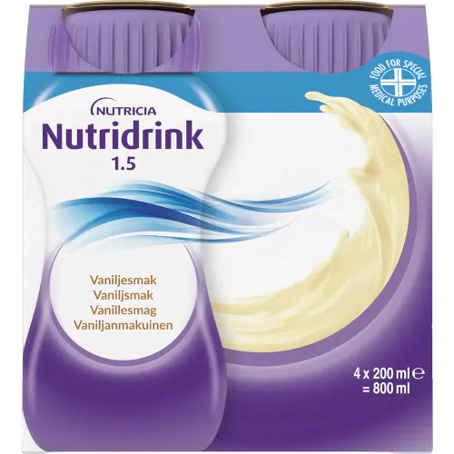 Nutridrink Næringsdrikk Vanilje 4 x 200 ml