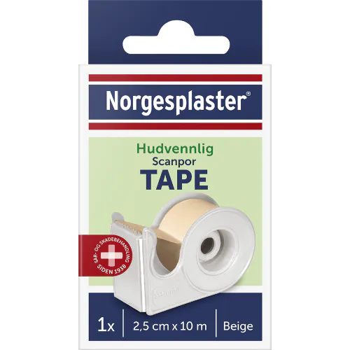 Norgesplaster Scanpor Brun Bandasjetape 2,5 cm x 10 m 1 stk